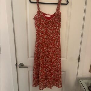 Red Floral summer dress